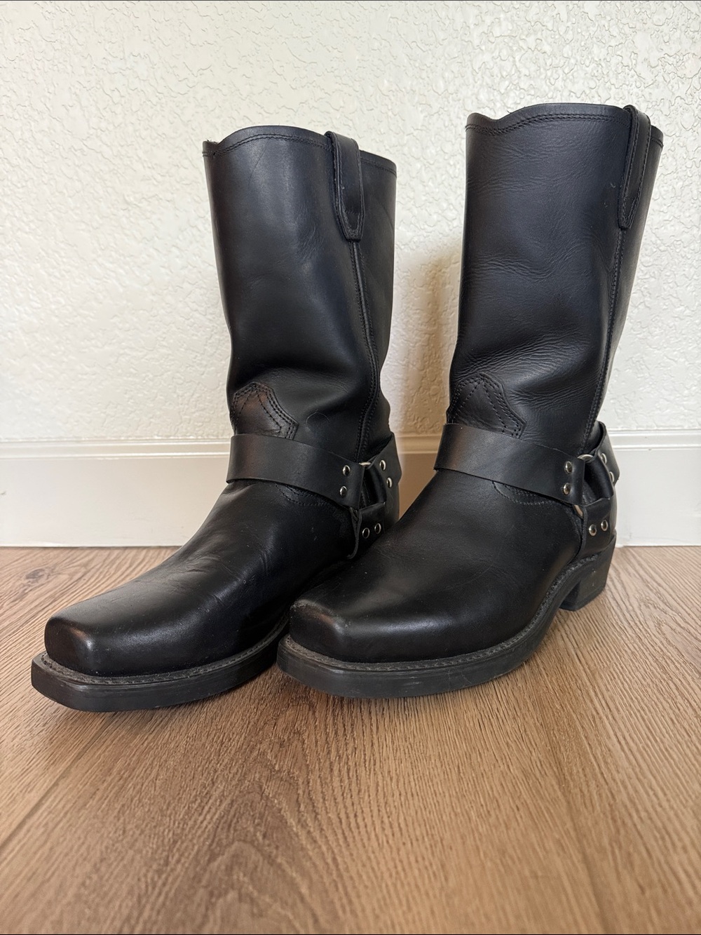 NWOT Vintage Men's Dingo Black Leather Harness Boots